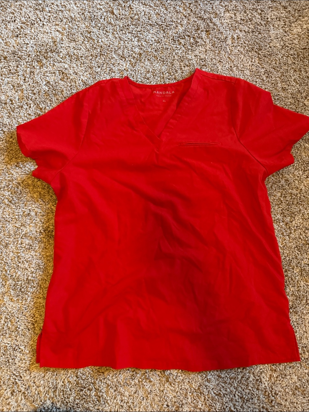 Mandala Women’s Red V-Neck Top